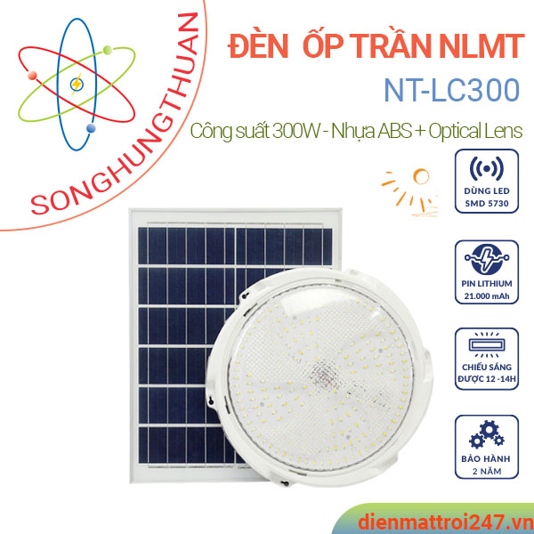 Đèn ốp trần năng lượng mặt trời 300w NT-LC300