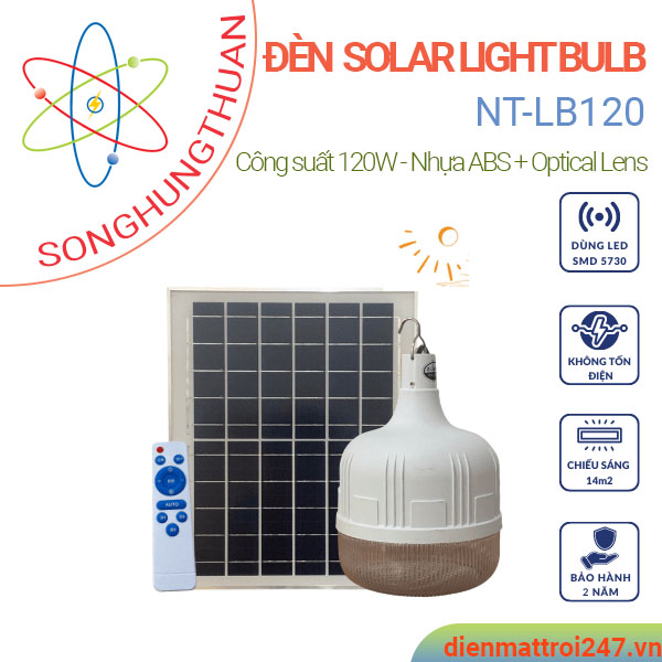 Đèn led bulb năng lượng mặt trời NT-LB120