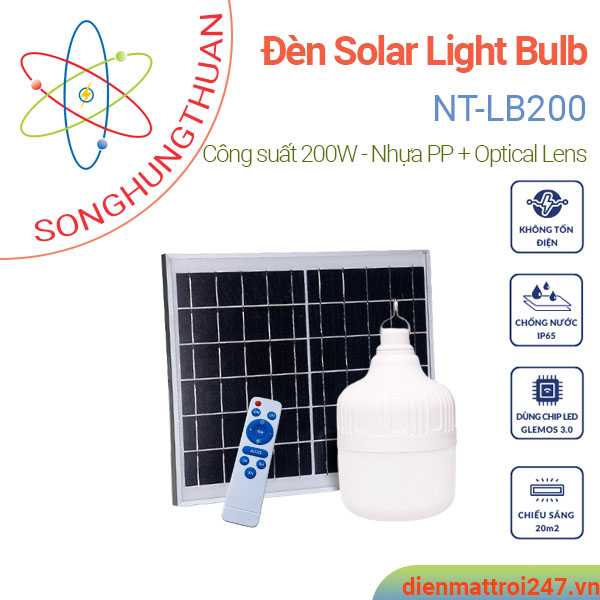 Đèn bulb năng lượng mặt trời 200w NT-LB200