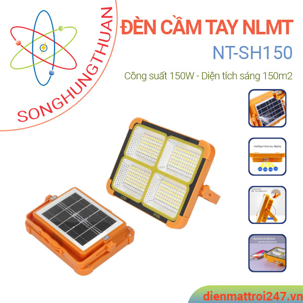 Đèn cầm tay năng lượng mặt trời 150w NT-SH150